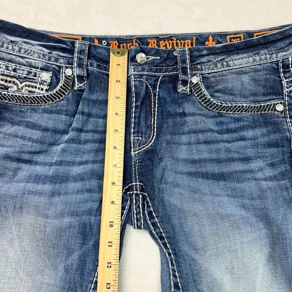 Rock Revival Capri Luz Embroidered Jeans Women's Size 30 - Picture 9 of 16
